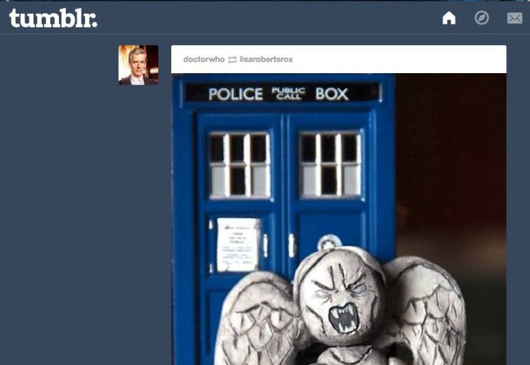 the official DW tumblr reblogged my Weeping Angel 